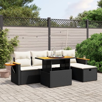 Sofa set with cushions, 6...