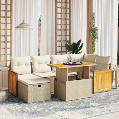 Sofa set with cushions, 7...