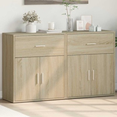 Side cabinets, 2 pcs., oak,...