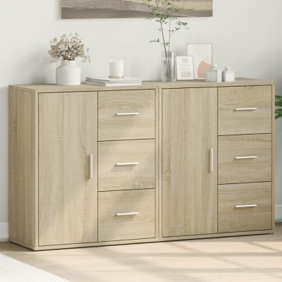 Side cabinets, 2 pcs., oak,...
