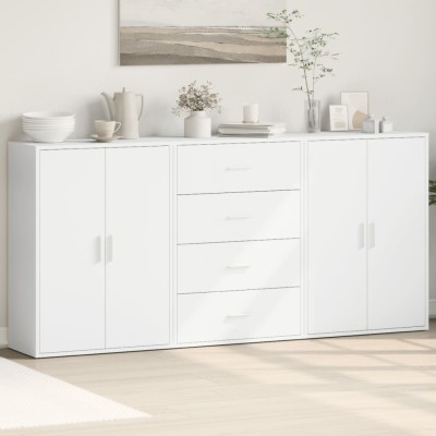 Side cabinets, 3 pcs.,...
