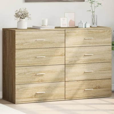 Side cabinets, 2 pcs., oak,...