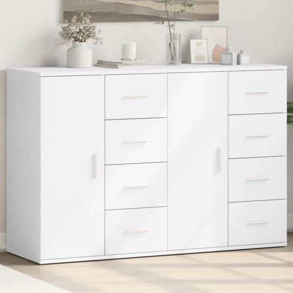 Side cabinets, 2 pcs., white, 59x39x80cm, treated wood