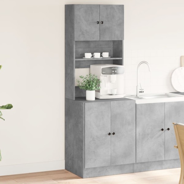 Kitchen cabinet, concrete gray, 60x50x180cm, treated wood