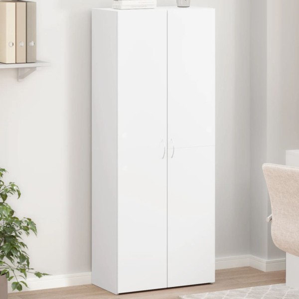 Cabinet for documents, white, 60x32x153cm, processed wood