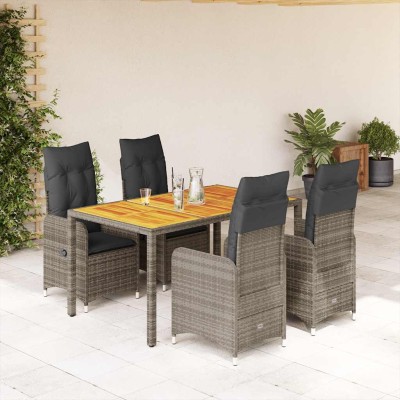 Bistro set with cushions, 5...