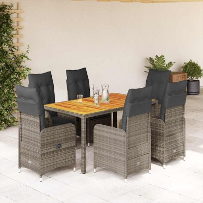 Bistro set with cushions, 7...