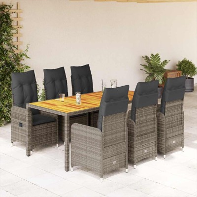 Bistro set with cushions, 7...