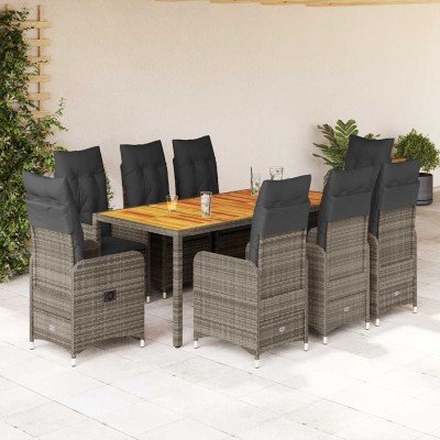 Bistro set with cushions, 9...