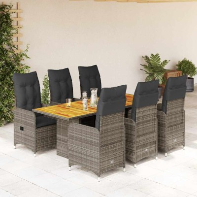 Bistro set with cushions, 7...