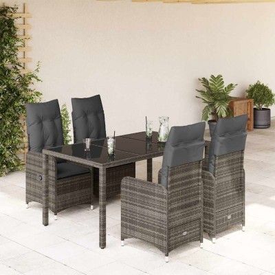 Bistro set with cushions, 5...