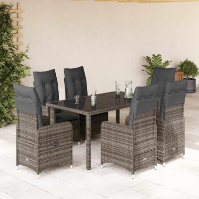 Bistro set with cushions, 7...