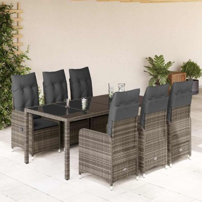 Bistro set with cushions, 7...