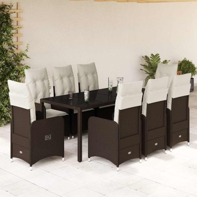 Bistro set with cushions, 9...