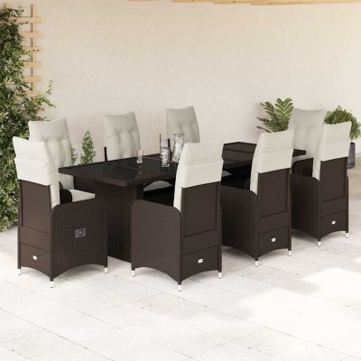 Bistro set with cushions, 9...