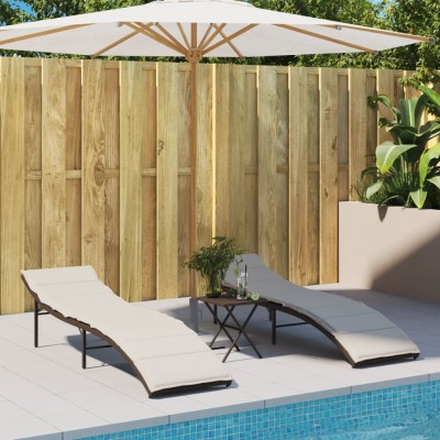 Sunbeds with cushions, 2...