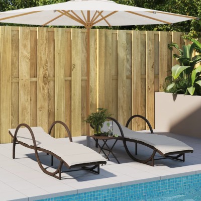 Sunbeds with cushions, 2...