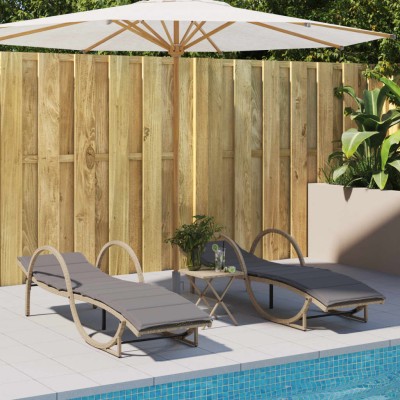 Sunbeds with cushions, 2...