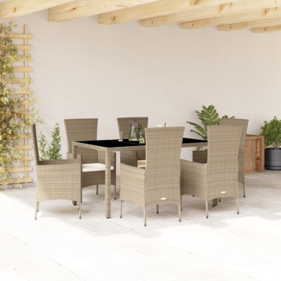 Garden set with cushions, 7...