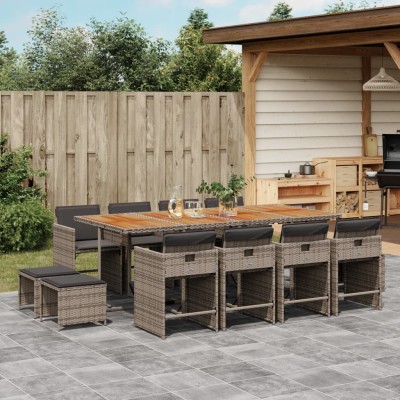 Garden set with cushions,...