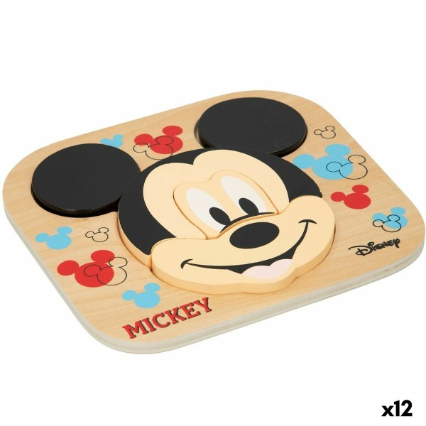 Puidust Laste Pusle Disney Mickey Mouse + 12 kuud 6 Tükid, osad (12 Ühikut)