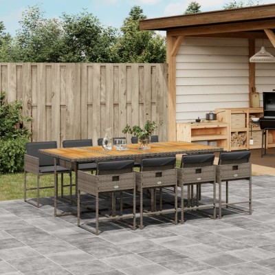 Garden set with cushions, 9...