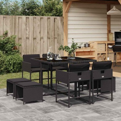 Garden set with cushions, 9...