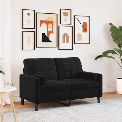 Double sofa with cushions,...