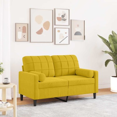 Double sofa with cushions,...