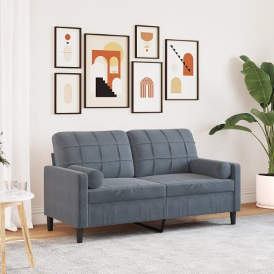 Double sofa with cushions,...