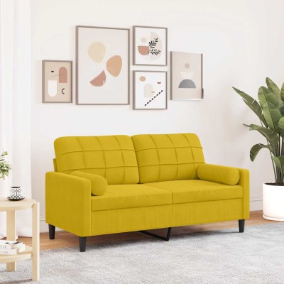 Double sofa with cushions,...