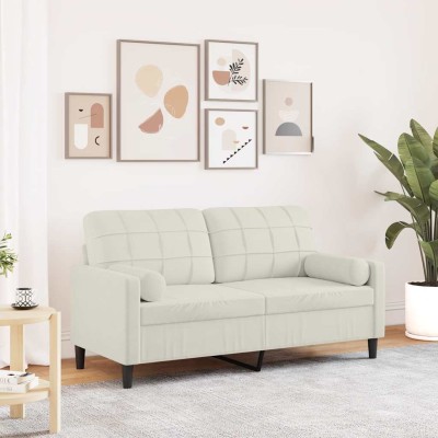 Double sofa with cushions,...