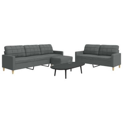 Sofa set with footrest, 3...