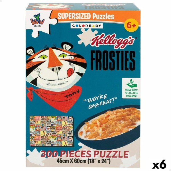 Palapeli Colorbaby Kellogg's Frosties 300 Kappaletta 6 osaa 60 x 45 x 0,1 cm