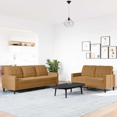 Sofa set with cushions, 2...