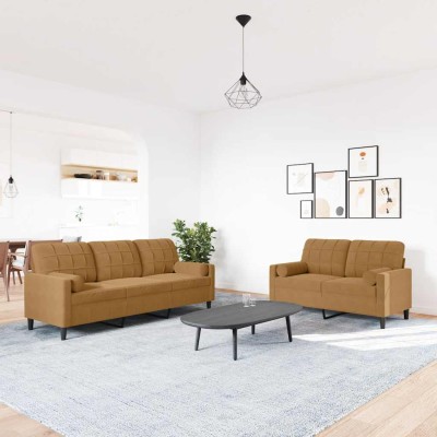 Sofa set with cushions, 2...