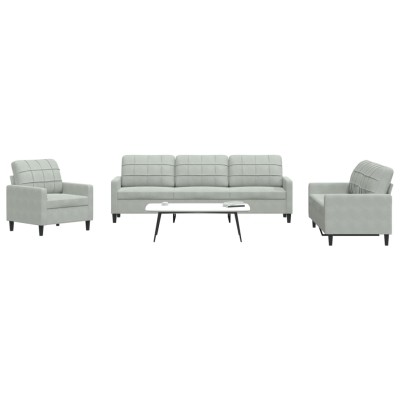 Sofa set with cushions, 4...
