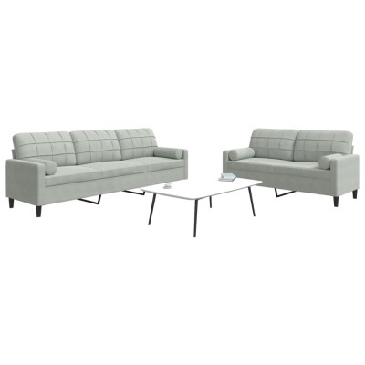 Sofa set with cushions, 2...