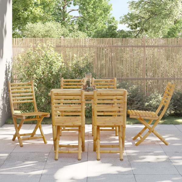 Folding garden chairs, 6 pcs., 43x54x88cm, bamboo