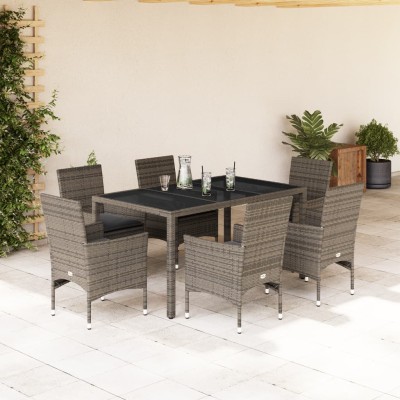Garden set, 7 pieces, gray,...
