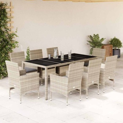 Garden set, 9 pieces, light...