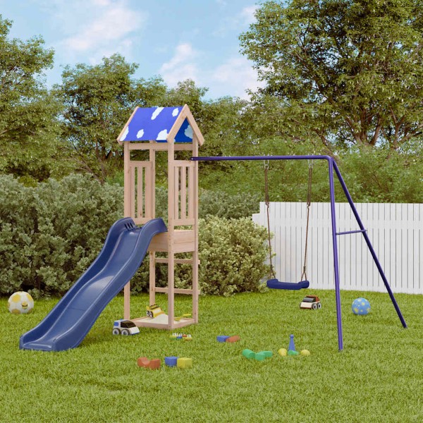 Outdoor playground set, solid pine wood