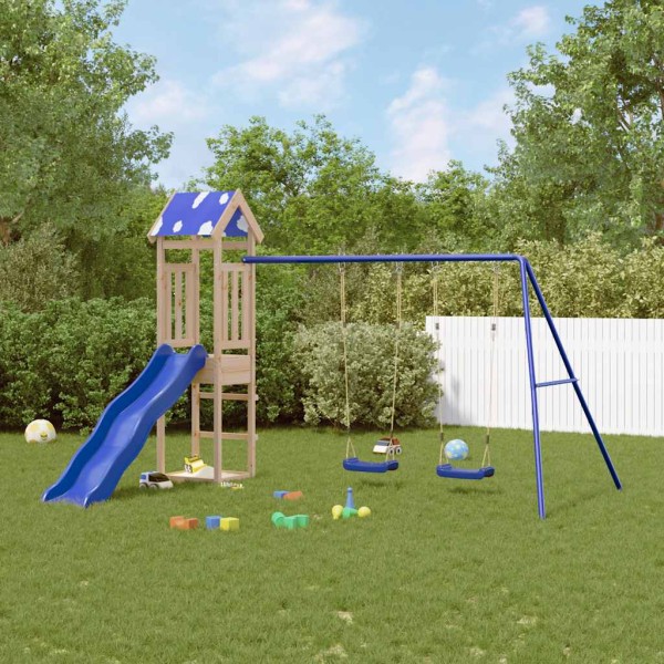 Outdoor playground set, solid pine wood