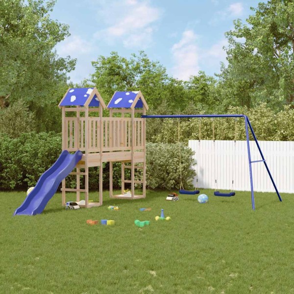 Outdoor playground set, solid pine wood