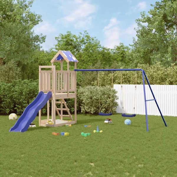 Outdoor playground set, solid pine wood