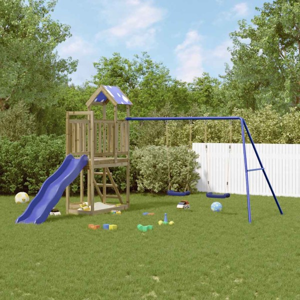 Outdoor playground set, impregnated pine wood