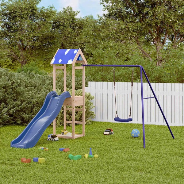 Outdoor playground set, solid pine wood