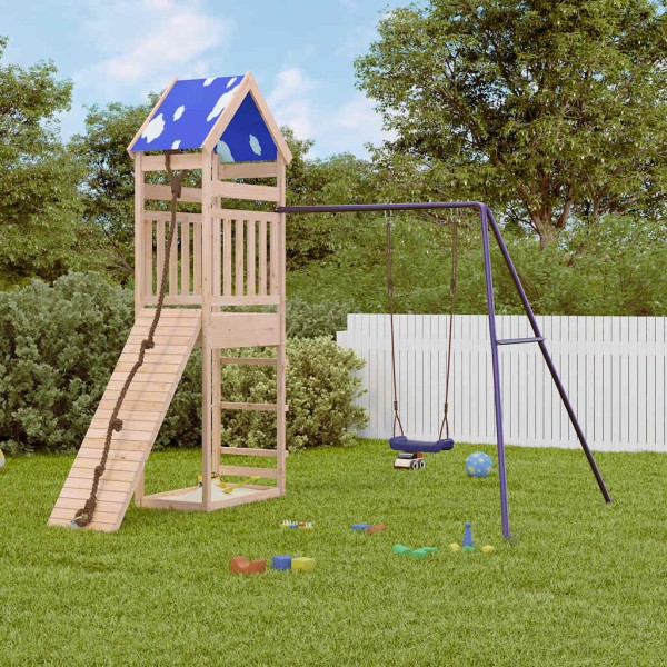 Outdoor playground set, solid pine wood
