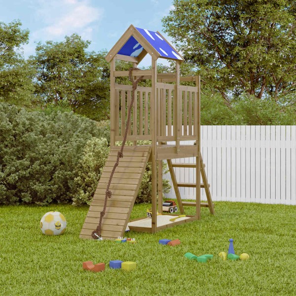 Outdoor playground set, impregnated pine wood