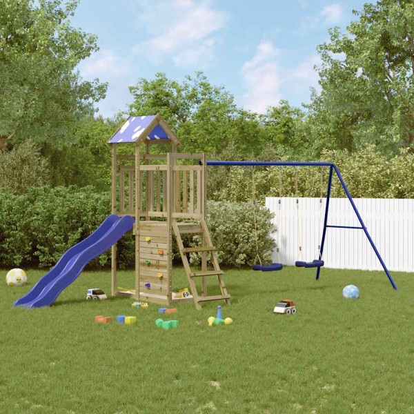 Outdoor playground set, impregnated pine wood